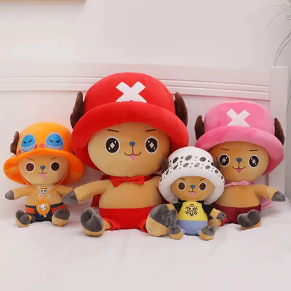 One Piece Anime Figure Luffy Stuffed Plush Doll Toy Bedroom Decoration for Kid X