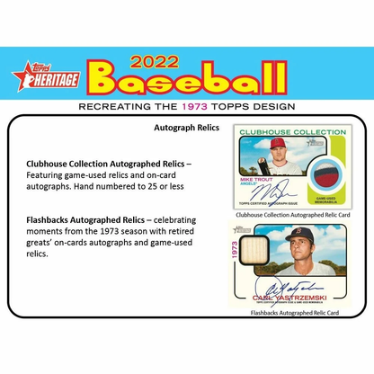 2022  Heritage MLB Baseball Hanger Box