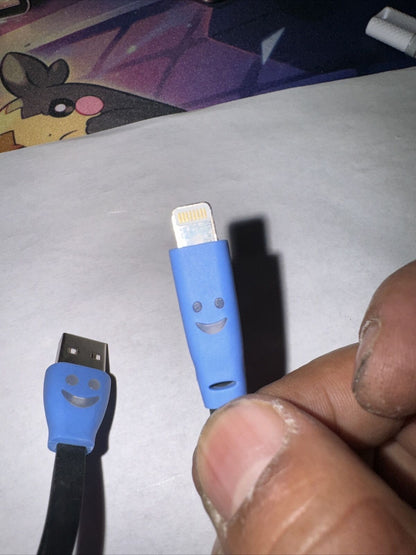 Light Up Smiley Face  Lighting Charging Cable (Black)