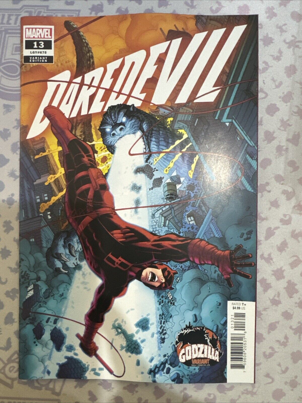 Daredevil #13 Bradshaw Godzilla Variant Marvel 2024 VF/NM Comics