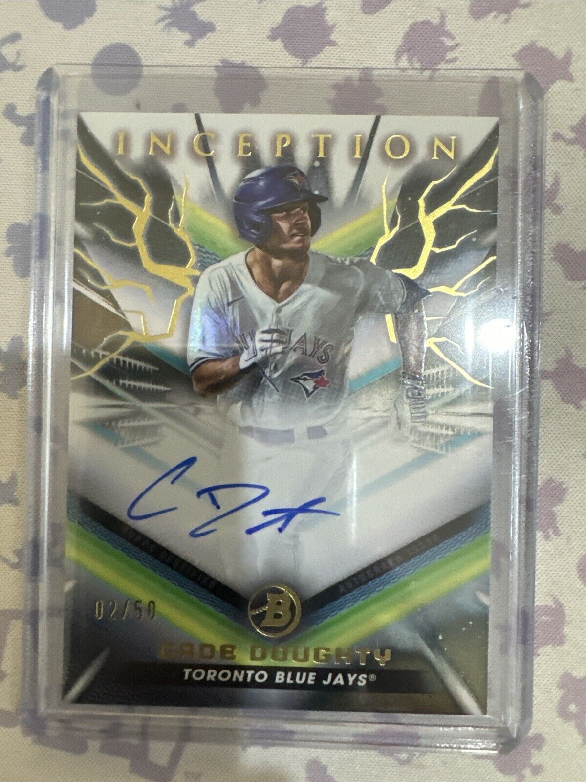 2023 Bowman Inception - Autographs Gold Foil Electricity #BPA-CDY Cade...