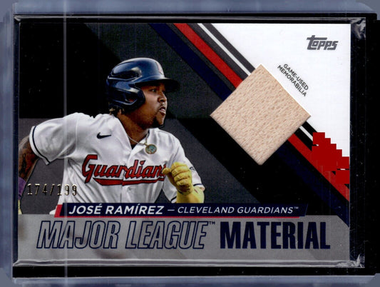 2024 Topps Series 1 - Major League Material #MLM-JRA Jose Ramirez (Black) /199
