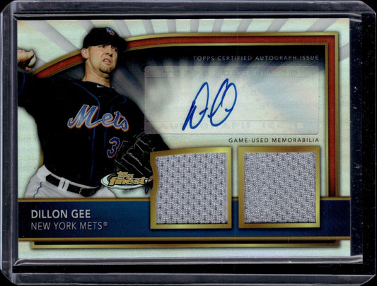 2011 Topps Finest - Refractor Rookie Autographed Dual Relics #79 Dillon Gee /499