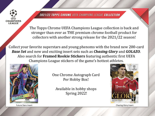 2021-22  UEFA Champions League Chrome Soccer Hobby Box