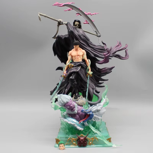 One Piece Anime Figure Zoro Figures Pvc Figurine 23.5Cm Statue 2 Head Collection