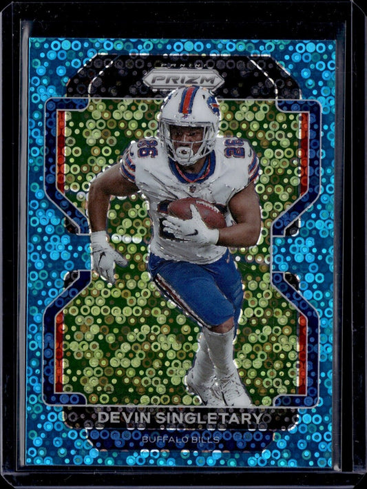 2021 Panini Prizm - No Huddle Blue Prizm #118 Devin Singletary /79