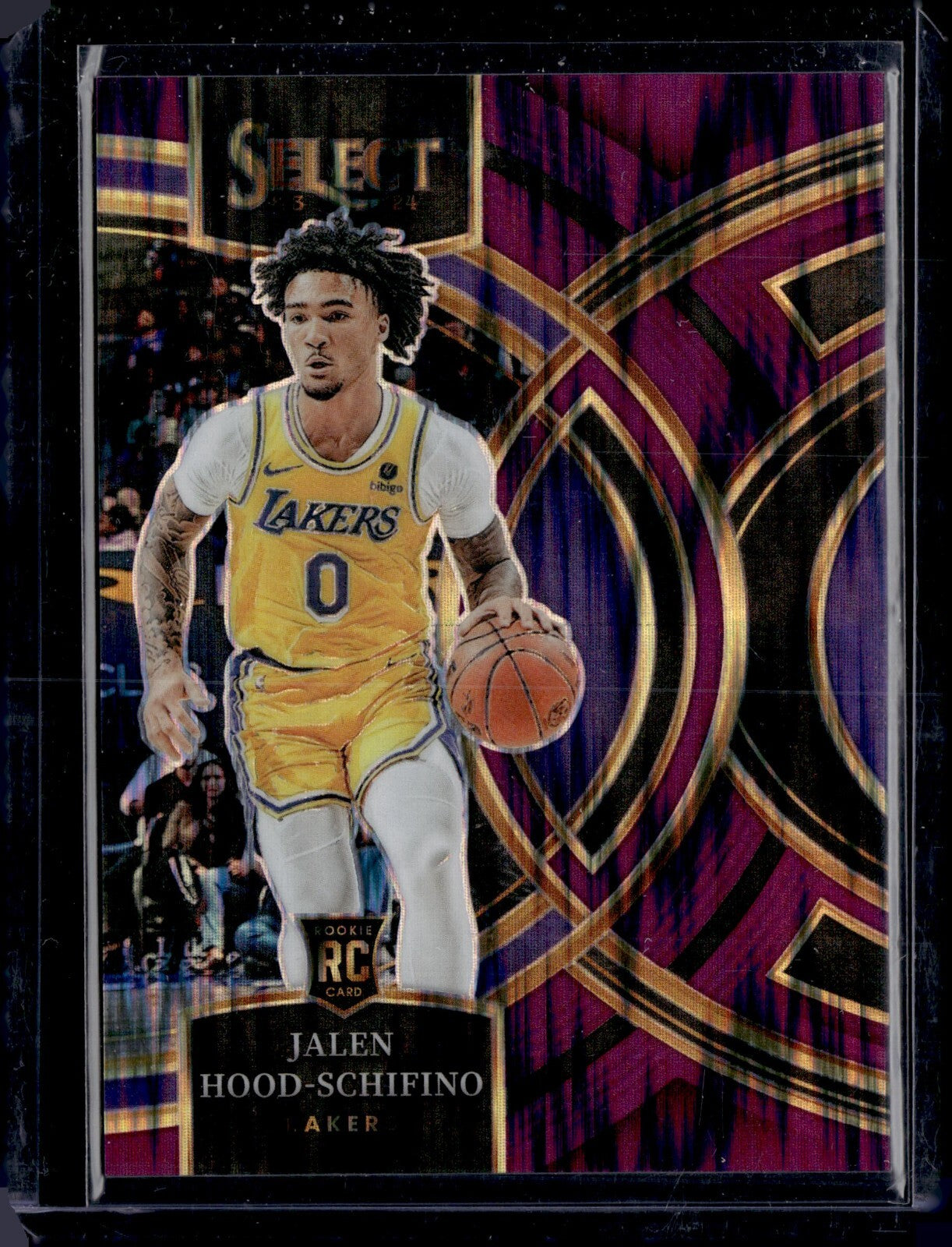 2023-24 Panini Select #123 Jalen Hood-Schifino [Flash Purple Prizm] /175 (RC)