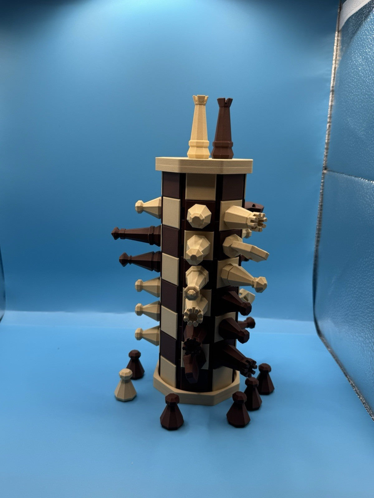 Magnetic Chess Set With Travel Storage. Standard Chess Board Rolls Into Storage