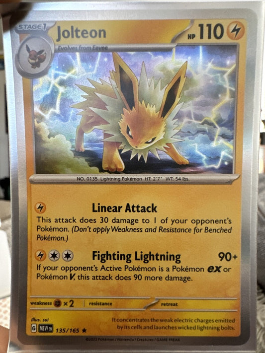 Pokémon TCG Jolteon Scarlet & Violet-151 135/165 Holo Holo Rare