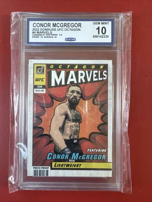 2022 Donruss UFC - Octagon Marvels #4 Conor McGregor CCG Gem Mint 10
