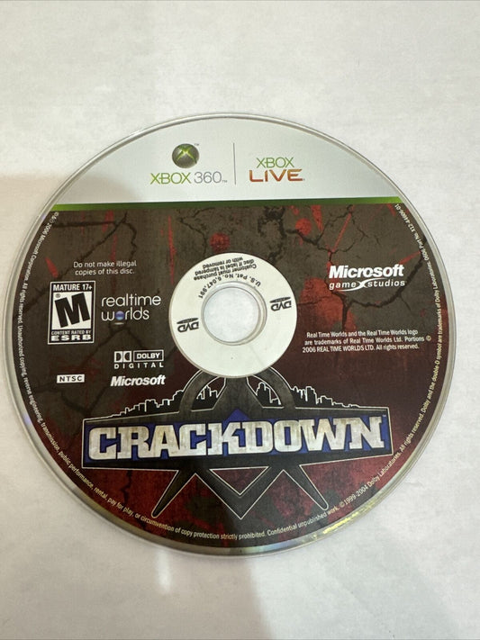 Crackdown (Microsoft Xbox 360, 2007) Game Only (No Case)