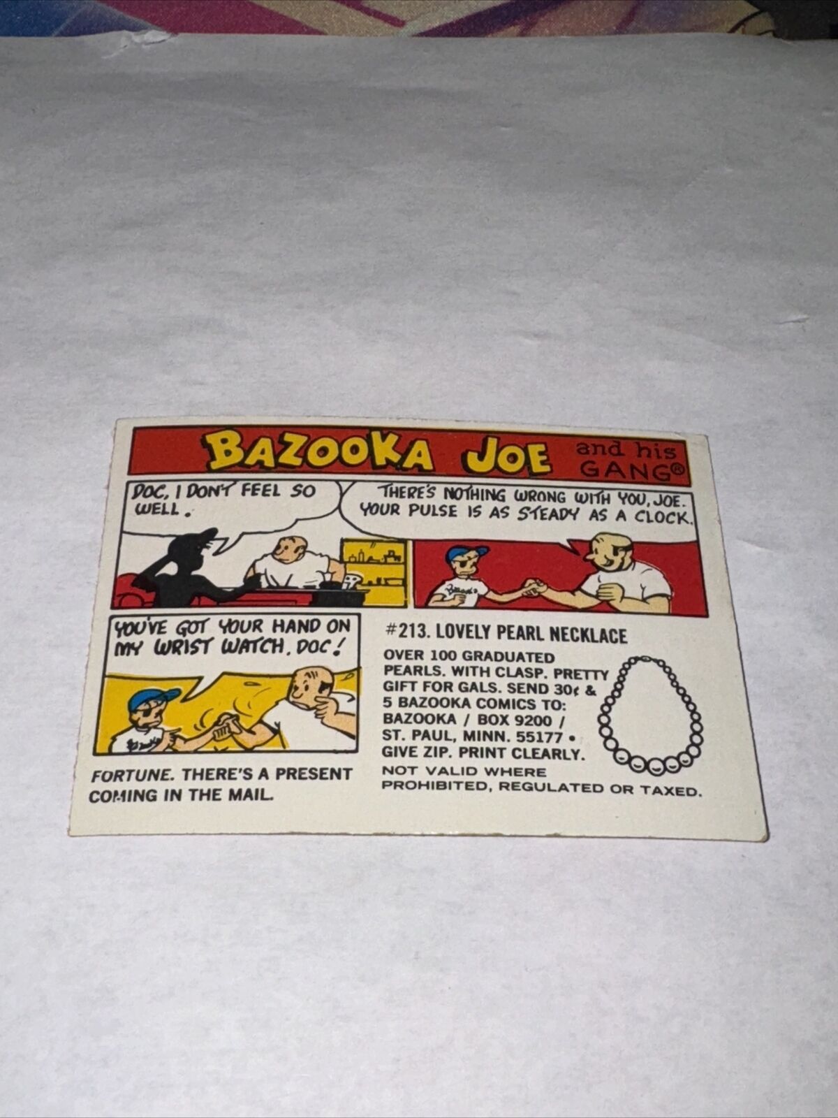 Bazooka Joe and His Gang Puzzle #2 Card #213