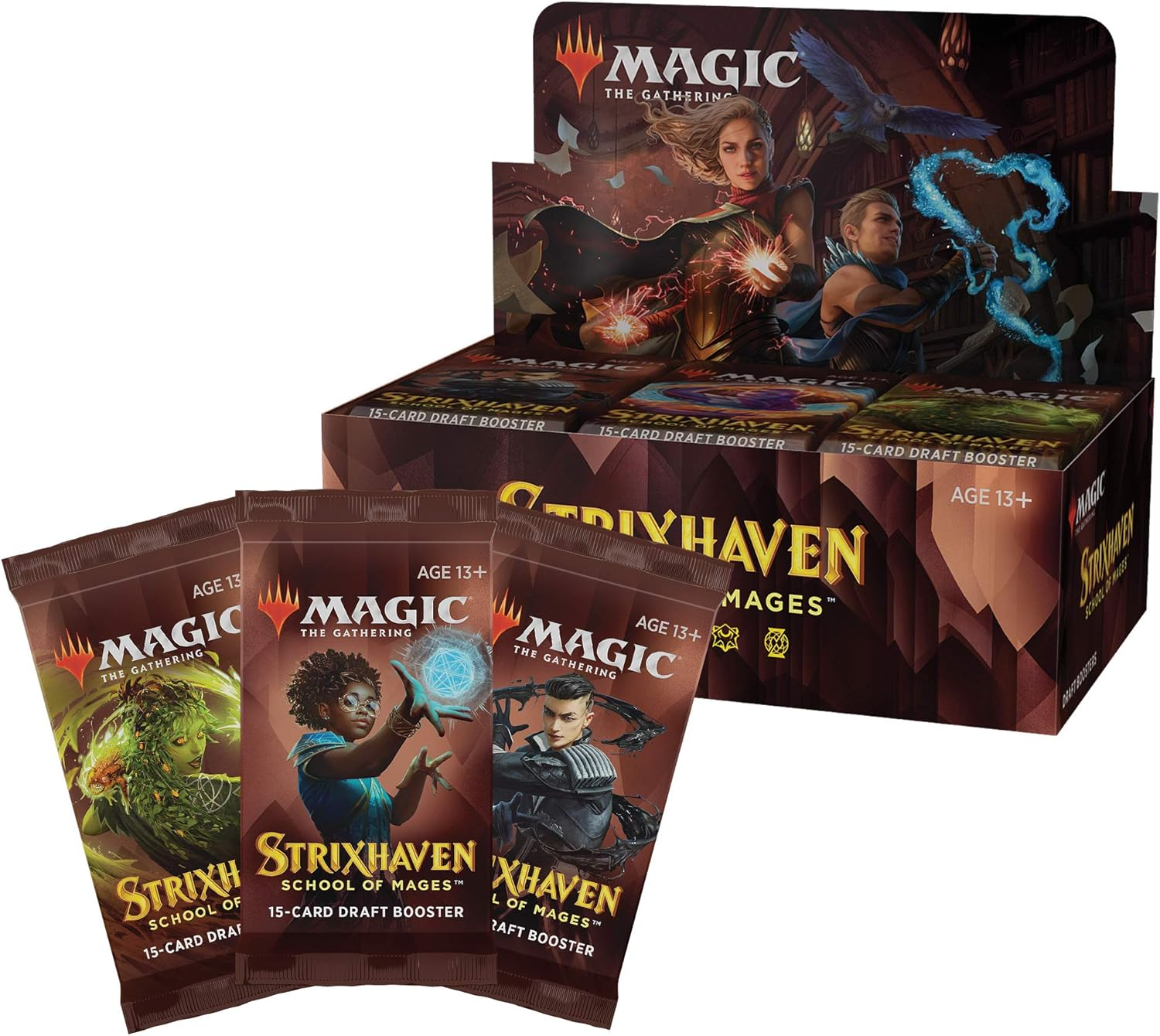 Magic: the Gathering Strixhaven Draft Booster Box | 36 Packs (540 Magic Cards), 