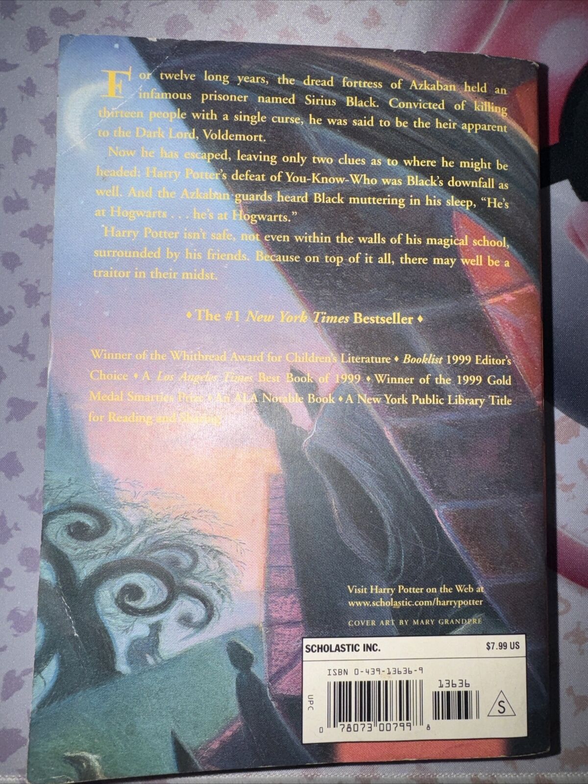 Harry Potter and the Prisoner of Azkaban Paperback Book 1st Printing