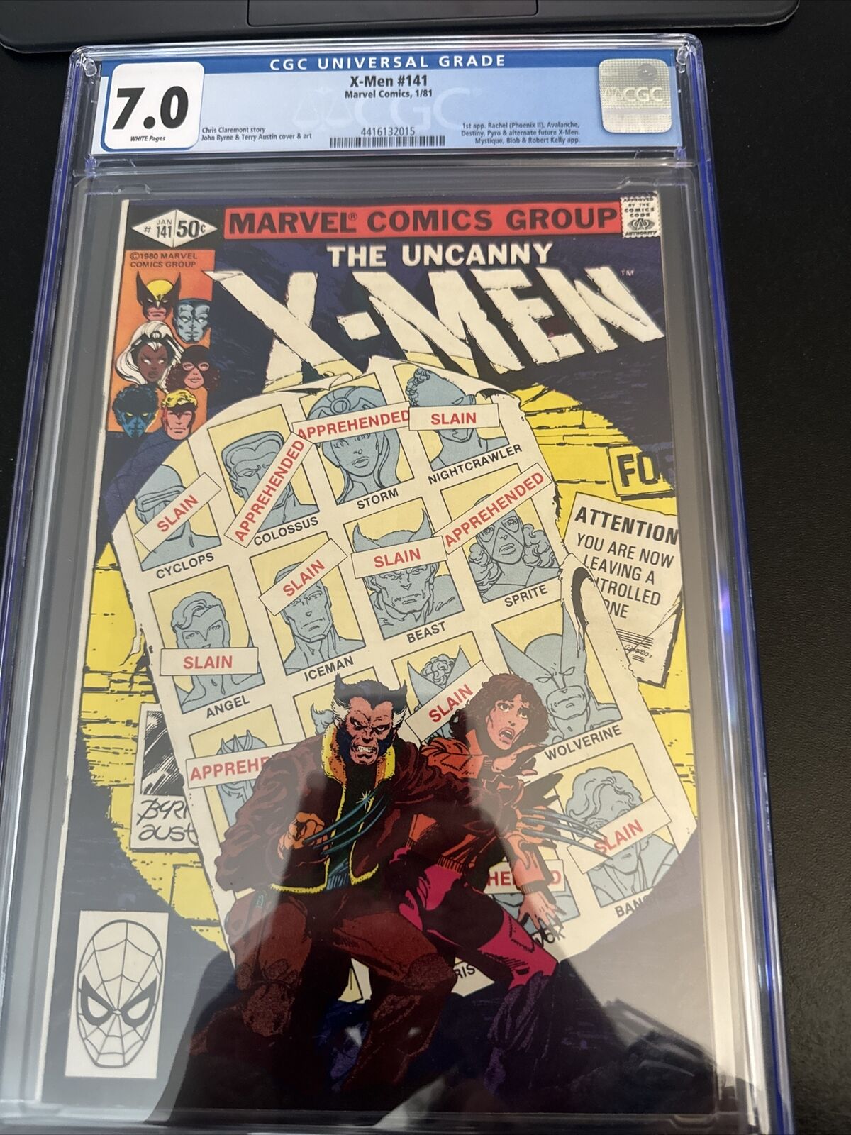 X-Men #141 Newsstand Uncanny Marvel Comics 1981 CGC 7.0 WHITE Pages