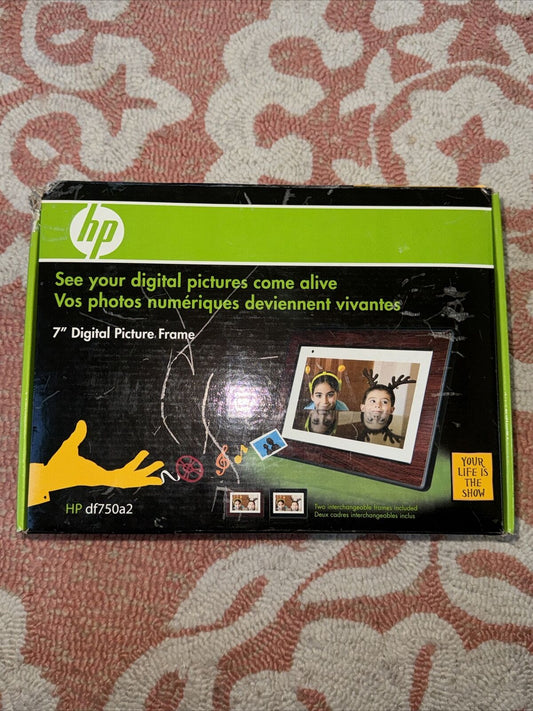 HP 7" Digital Picture Frame HP df750a2 Opened but NEW