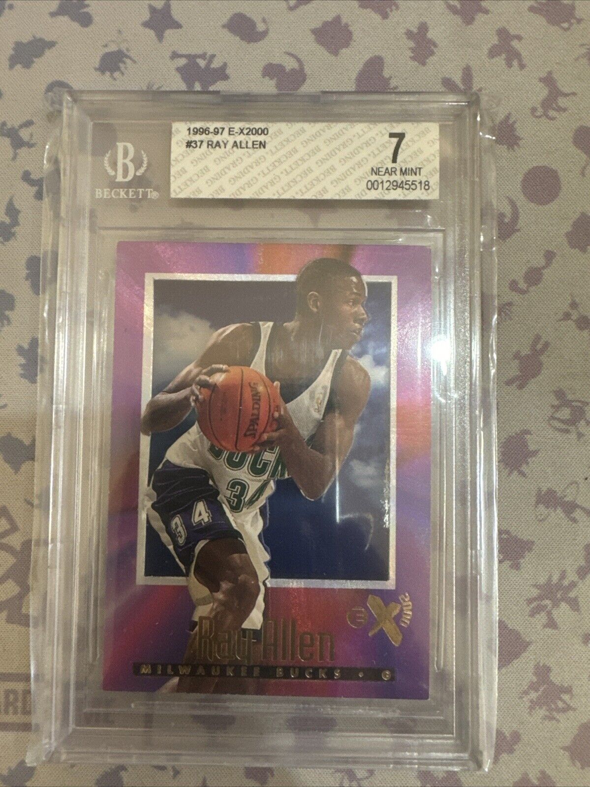 1996 🏀 Skybox E-X2000 Ray Allen Rookie RC BGS 7 Bucks #37