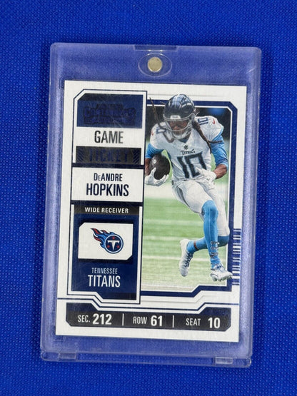 DEANDRE HOPKINS Blue Game Ticket #95 2023 Panini Contenders TITANS /499