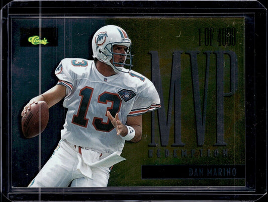 1995 Classic Pro Line MVP Interactive Redemptions /4000 Dan Marino #MVP18 HOF