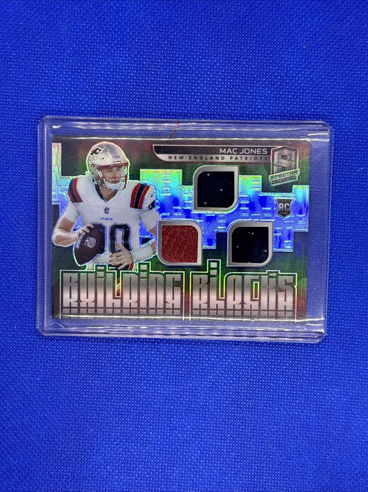 2021 Panini Spectra - Building Blocks #BB-MJ Mac Jones /99 (MEM, RC)