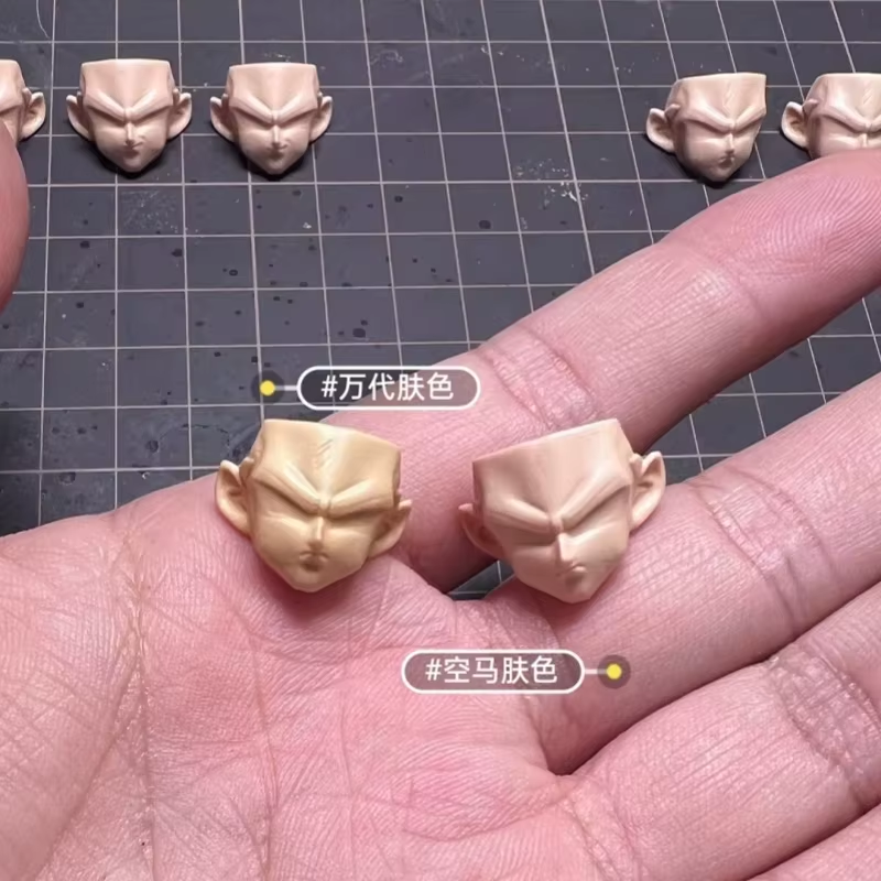 In Stock Dragon Ball Carving Heads Accessories Son Goku Action Figurine Anime Cu