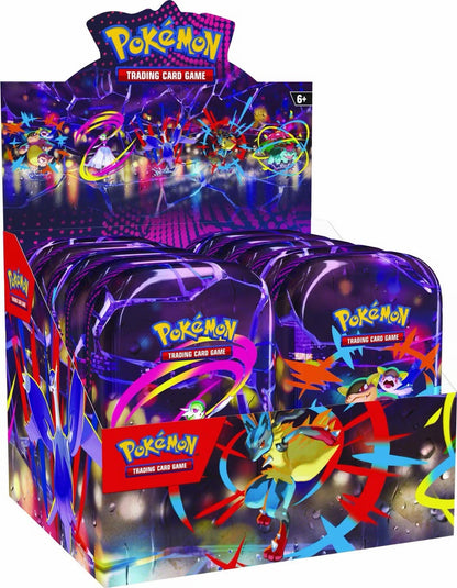 Pokemon MEGA HEROES Mini Tin Display (10 Tins) Factory Sealed