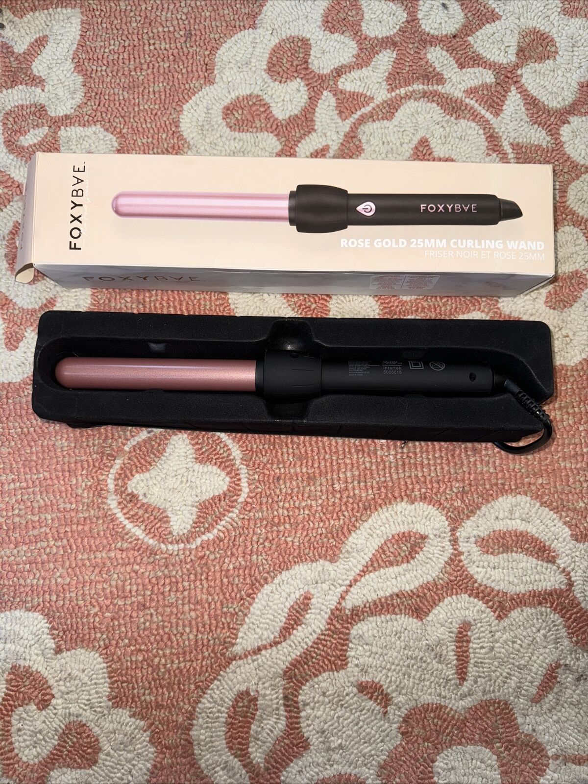 FoxyBae Rose Gold Single Barrel Curling Iron 25mm Wand New In box