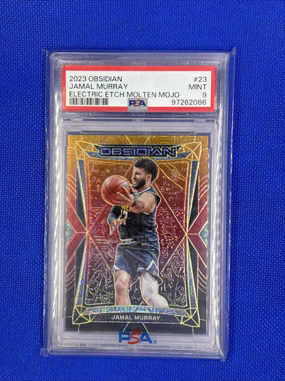 2023 Panini Obsidian Jamal Murray Electric Etch Molten Mojo /10 PSA 9