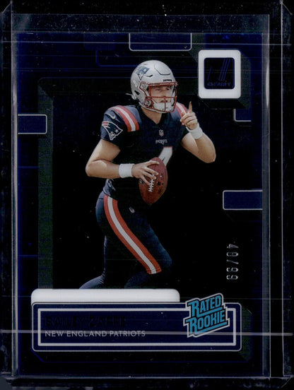 Bailey Zappe [Blue] #79 2022 Panini Clearly Donruss /99