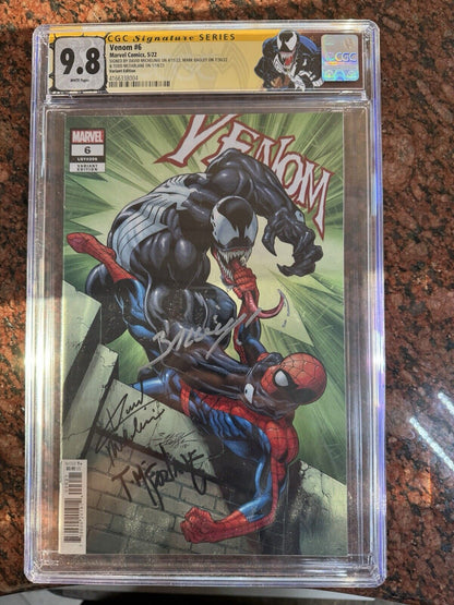 Venon #6 Variant 05/22 Signed By Bagely, Michelinie, & McFarlane CGC 9.8 SS