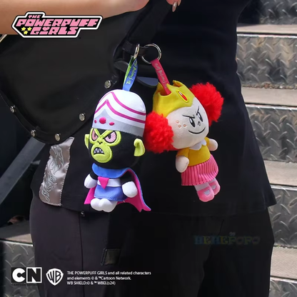 New Kawaii Anime the Powerpuff Girls Plush Keychain Mojo Jojo