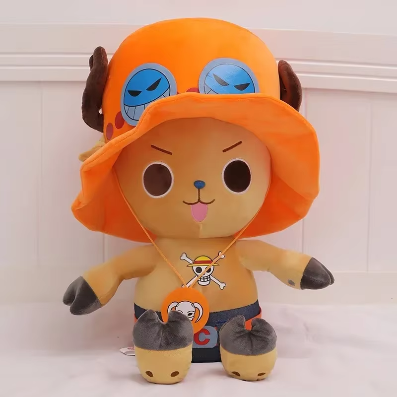 One Piece Luffy Anime Figure 35Cm Stuffed Plush Doll Toy Bedroom Decoration for 