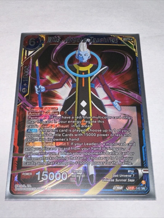 Whis, Angel's Teachings BT21-142 SR Foil NEW (W.R)