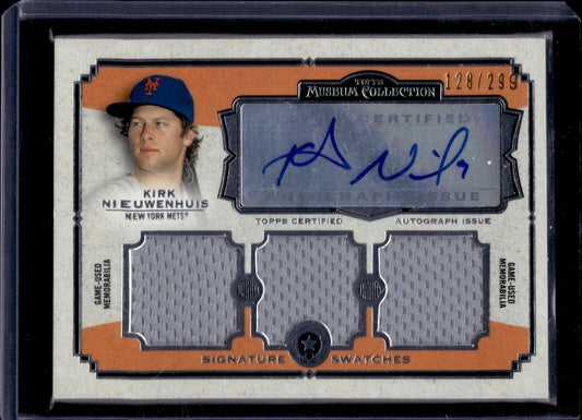 2013 Topps Museum Auto Triple Relics #SSATR-KN Kirk Nieuwenhuis /299 (AU, MEM)