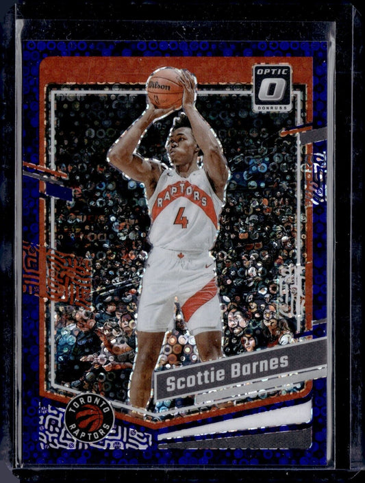 2023-24 Panini Donruss Optic - Blue Disco Prizm #12 Scottie Barnes /99