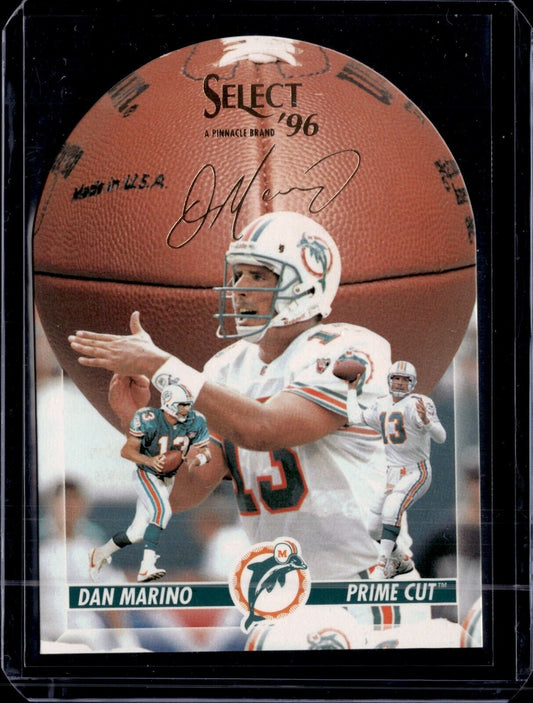1996 Select #10 Dan Marino Prime Cut Promo /1996 Football Miami Dolphins