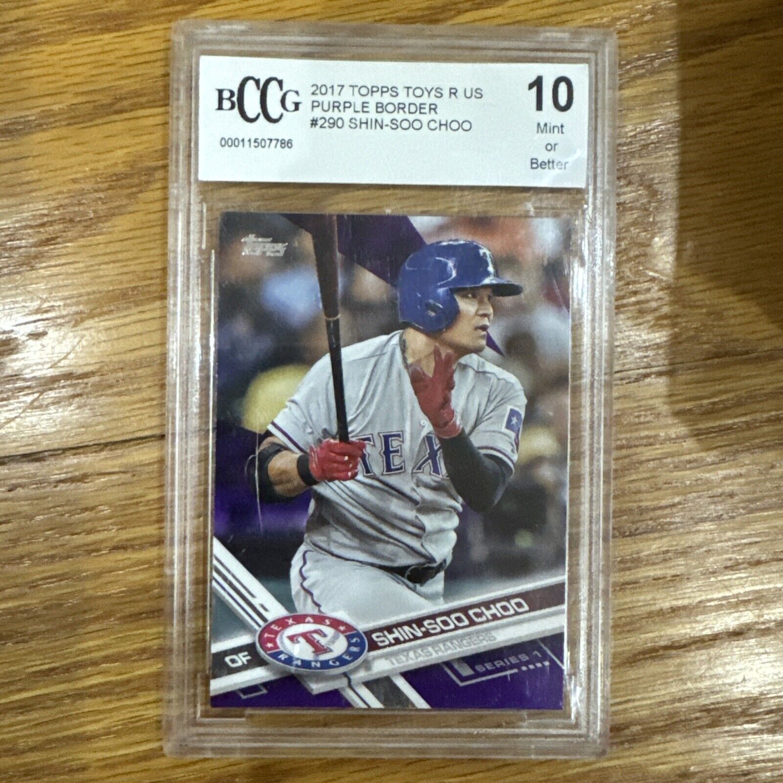 2017 Topps -  Purple #290 Shin-Soo Choo BCCG 10 Mint