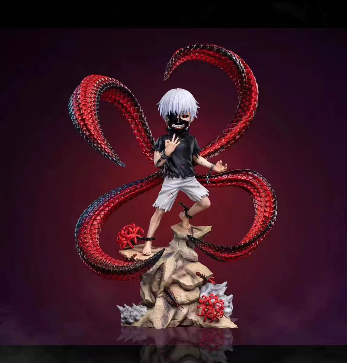 18Cm Tokyo Ghouls Kaneki Ken Centipede Q Edition Anime Figure Model Statue Boys 