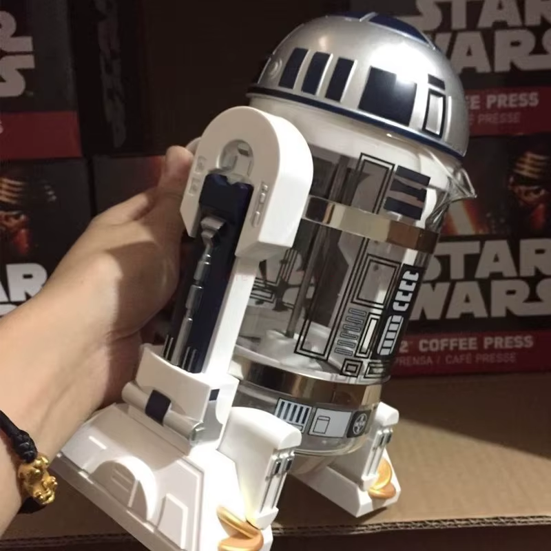 960Ml Moka Hand Coffee Maker R2-D2 Cartoon Star Wars Robot Office Home Manual Th