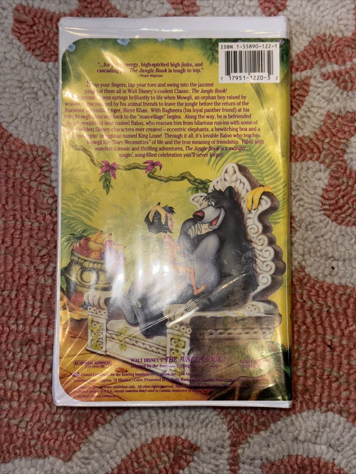 The Jungle Book (1967) (VHS, 1992) Black Diamond