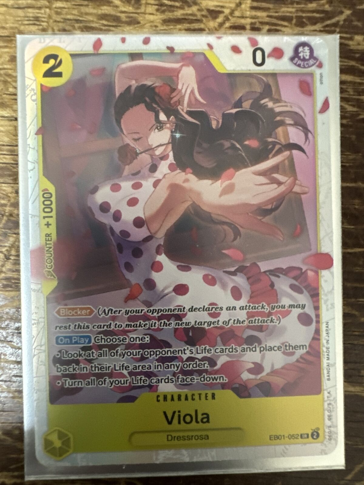 One Piece Card Game TCG Viola EB01-052 SR M/NM Condition 