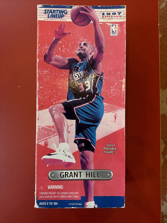 1997 Edition GRANT HILL Starting Lineup 12" Poseable Figure Pistons Basketball