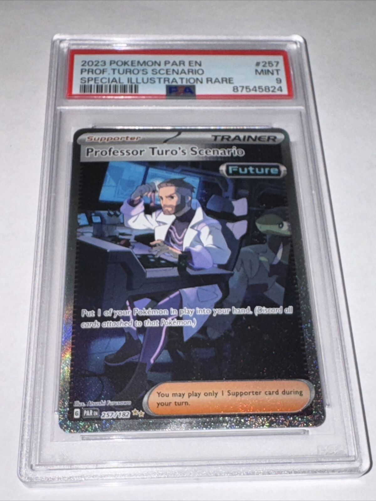 Pokémon Professor Turo's Scenario - Scarlet & Violet Paradox Rift 257/182 PSA 9