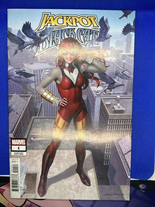Jackpot And Black Cat #1 Cover D Variant Jung-Geun Yoon Jackpot Cover Marvel