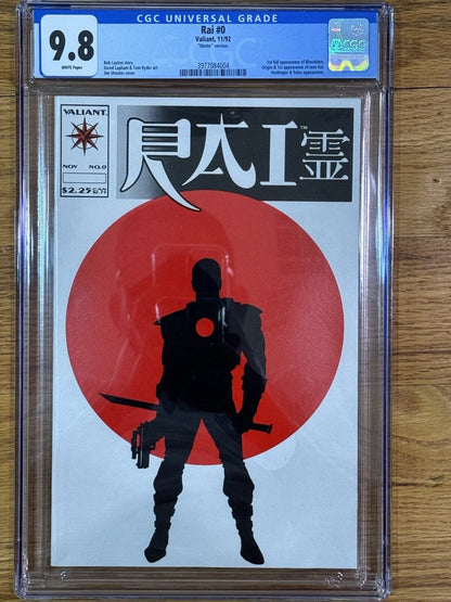 Rai #0 CGC 9.8 1st Full Bloodshot & New Rai 1992 Valiant Comics Universal