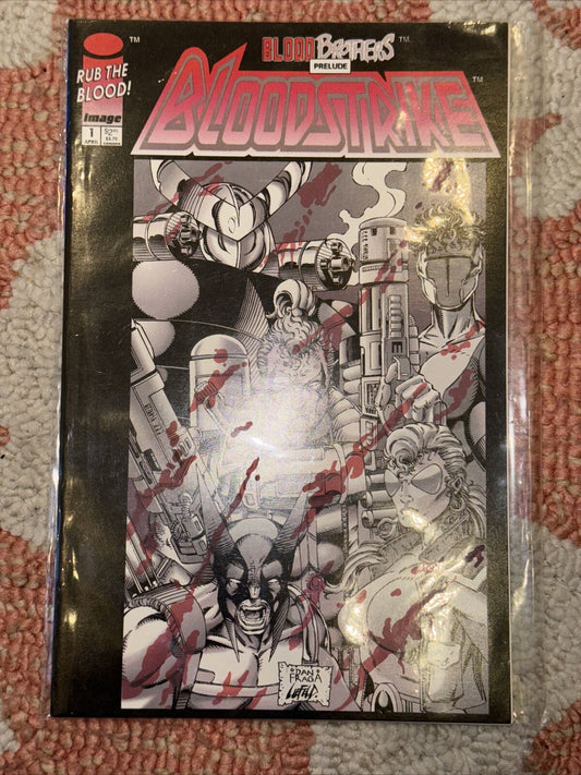 1993 BLOOD BROTHERS PRELUDE BLOODSTRIKE #1 IMAGE BLOOD COVER High Grade