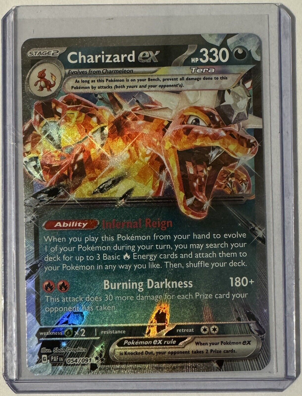 Charizard ex 054/091 Double Rare Paldean Fates  Pokemon Card TCG Near Mint NM