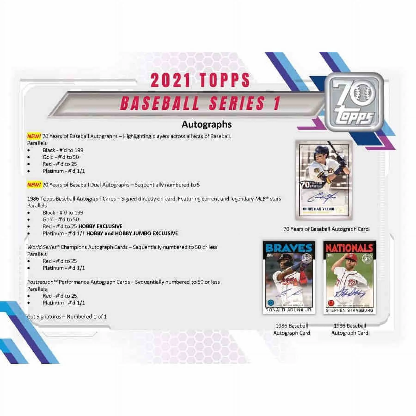 2021 Series 1 Baseball Blaster Trading Cards