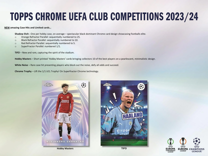 2023-24  Chrome UEFA Club Competitions Soccer Hobby Box