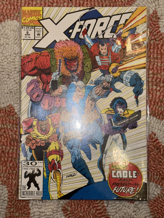 X-Force #8 (Marvel Comics March 1992) High Grade 1st App Of Real Domino